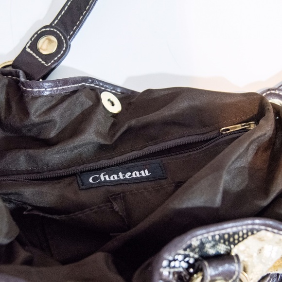 Chateau mix patterns front brown purse bag 👜 (🔴 LAST CHANCE) - Picture 3 of 4